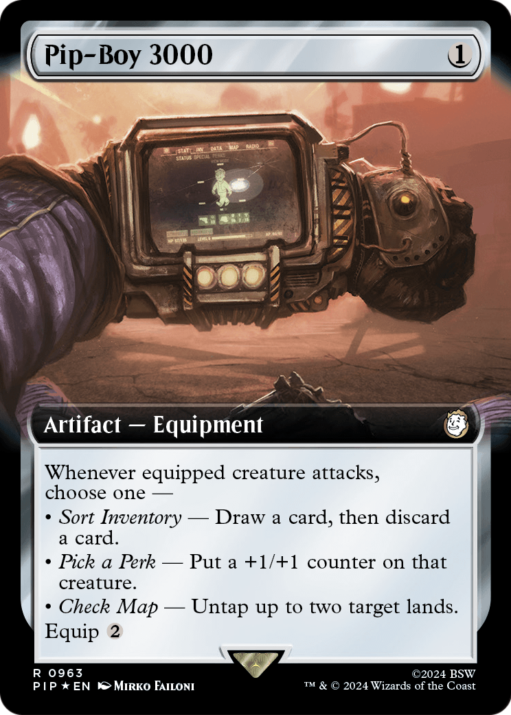 Pip-Boy 3000 (Extended Art) (Surge Foil) (PIP-963) - Fallout: (Extended Art) Foil