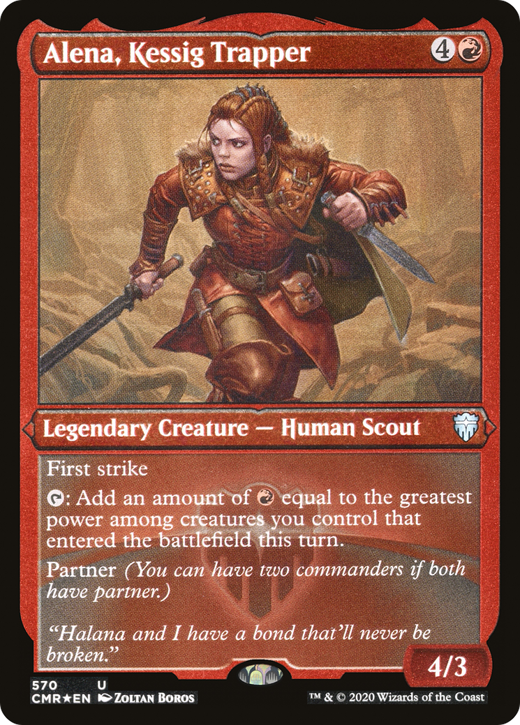 Alena, Kessig Trapper (Foil Etched) (CMR-570) - Commander Legends Foil
