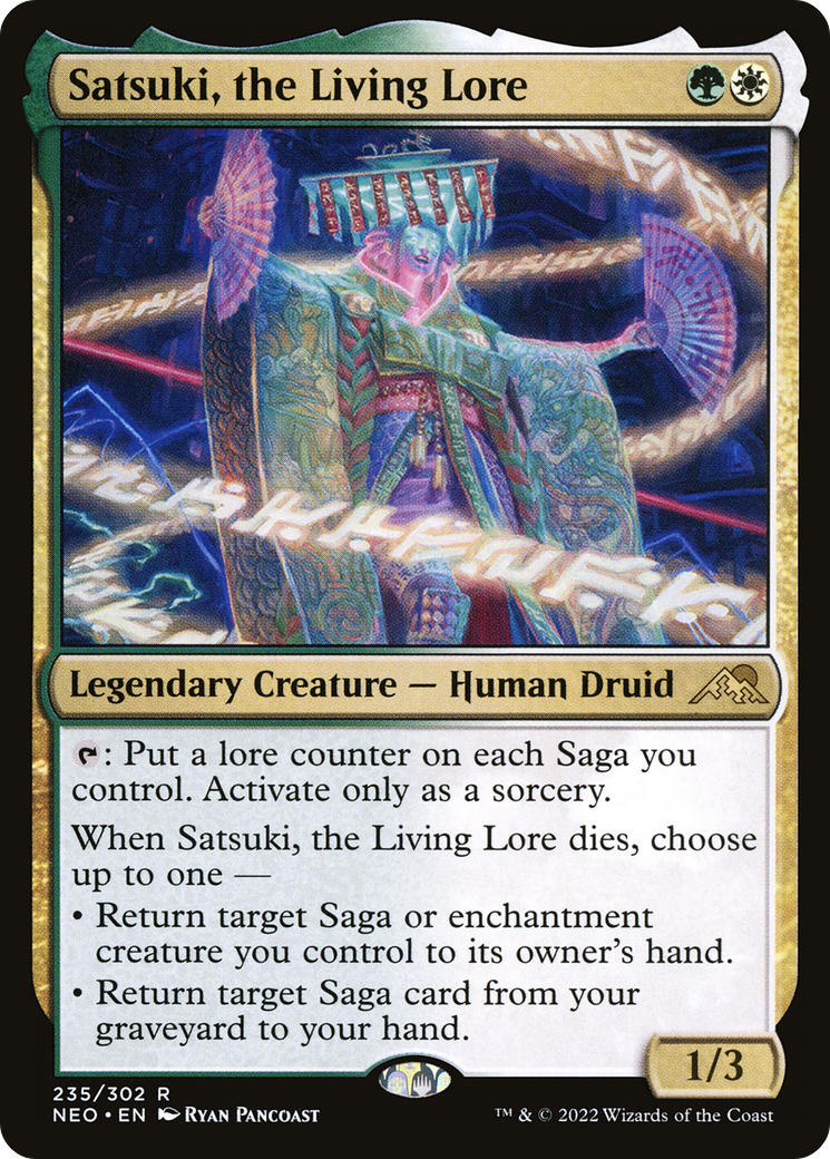 Satsuki, the Living Lore (NEO-235) - Kamigawa: Neon Dynasty Foil