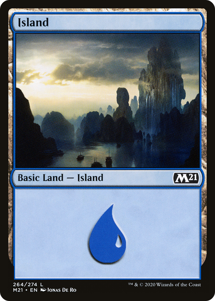 Island (264) (M21-264) - Core Set 2021 Foil