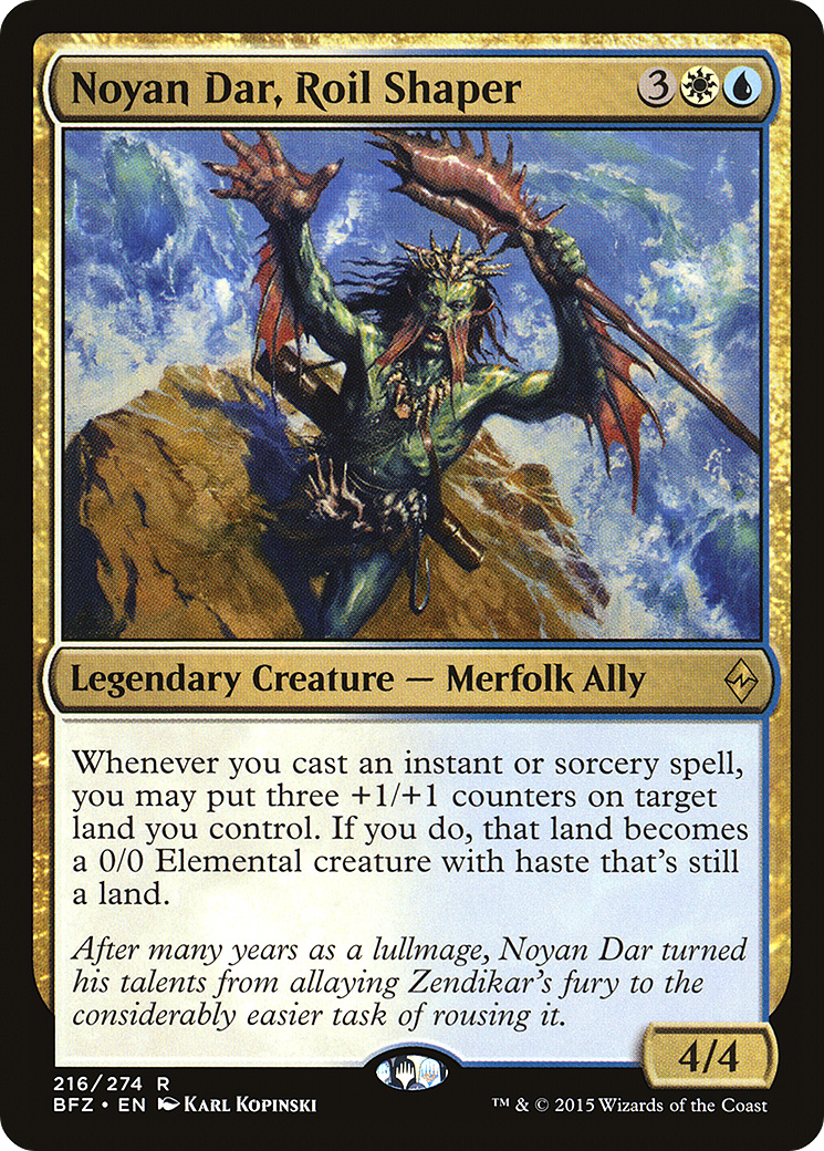 Noyan Dar, Roil Shaper (BFZ-216) - Battle for Zendikar Foil