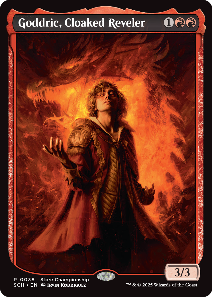 Goddric, Cloaked Reveler (GAME-038) - Game Day & Store Championship Promos Foil