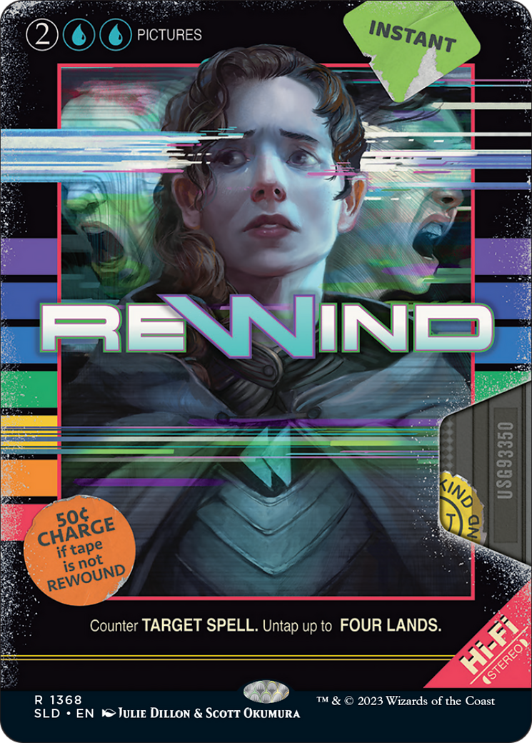 Rewind (SLD-1368) - Secret Lair Drop: (Full Art) (Borderless)