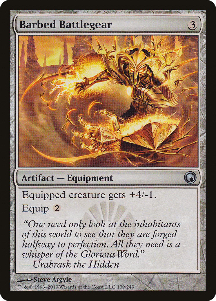Barbed Battlegear (SOM-139) - Scars of Mirrodin Foil