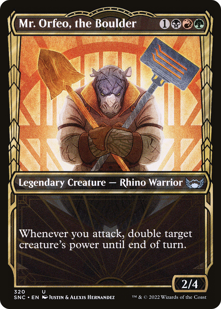 Mr. Orfeo, the Boulder (Showcase) (SNC-320) - Streets of New Capenna: (Showcase) Foil