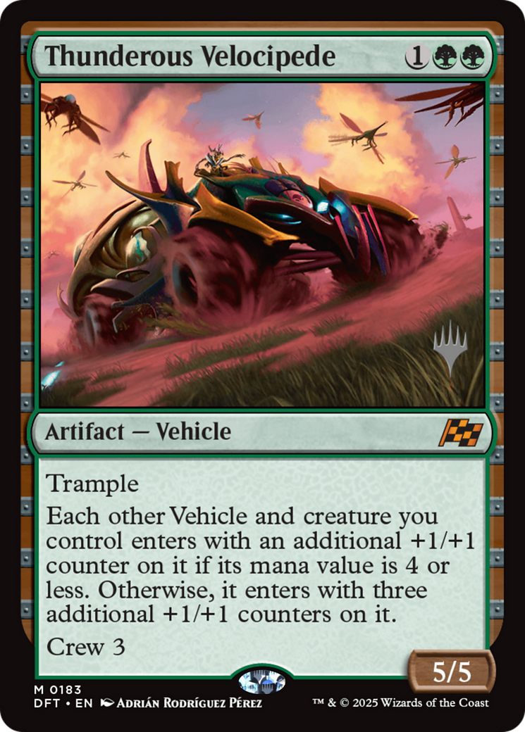 Thunderous Velocipede (PPDFT-183) - Promo Pack: Aetherdrift Foil