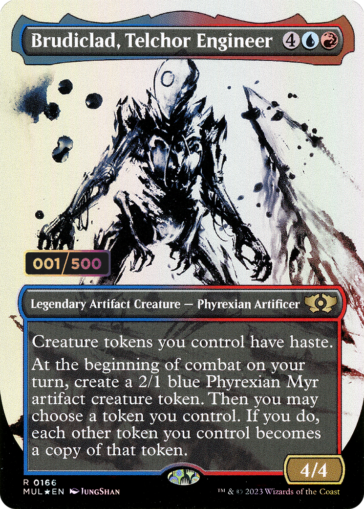 Brudiclad, Telchor Engineer (Serial Numbered) (MUL-166) - Multiverse Legends: (Showcase) (Borderless) Foil