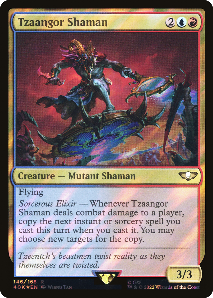 Tzaangor Shaman (Surge Foil) (40K-146) - Warhammer 40,000 Commander Foil