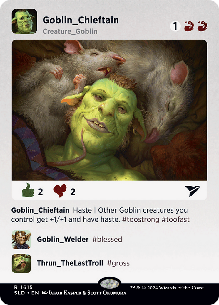 Goblin Chieftain (SLD-1615) - Secret Lair Drop (Borderless)