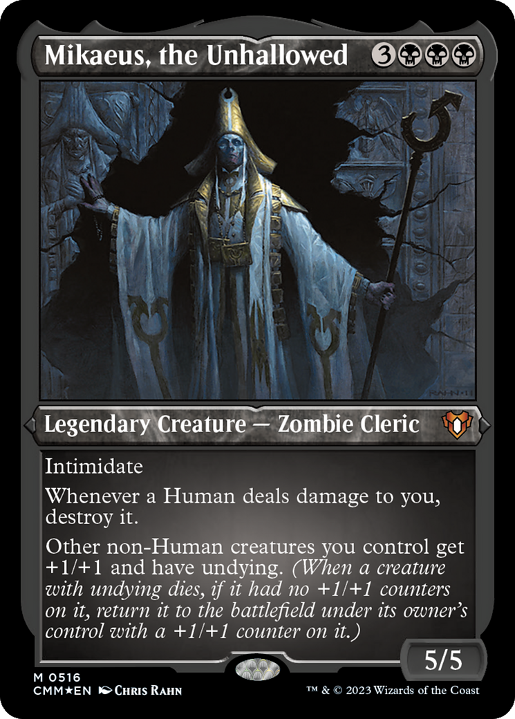 Mikaeus, the Unhallowed (Foil Etched) (CMM-516) - Commander Masters Foil