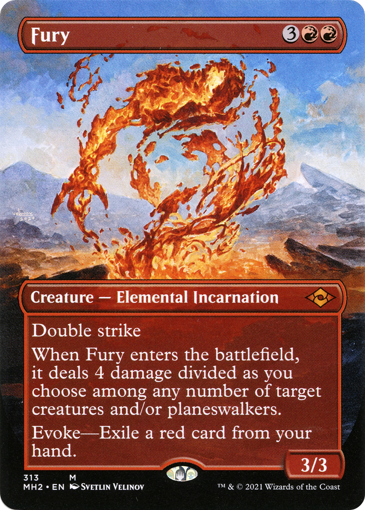 Fury (Borderless) (MH2-313) - Modern Horizons 2 Foil