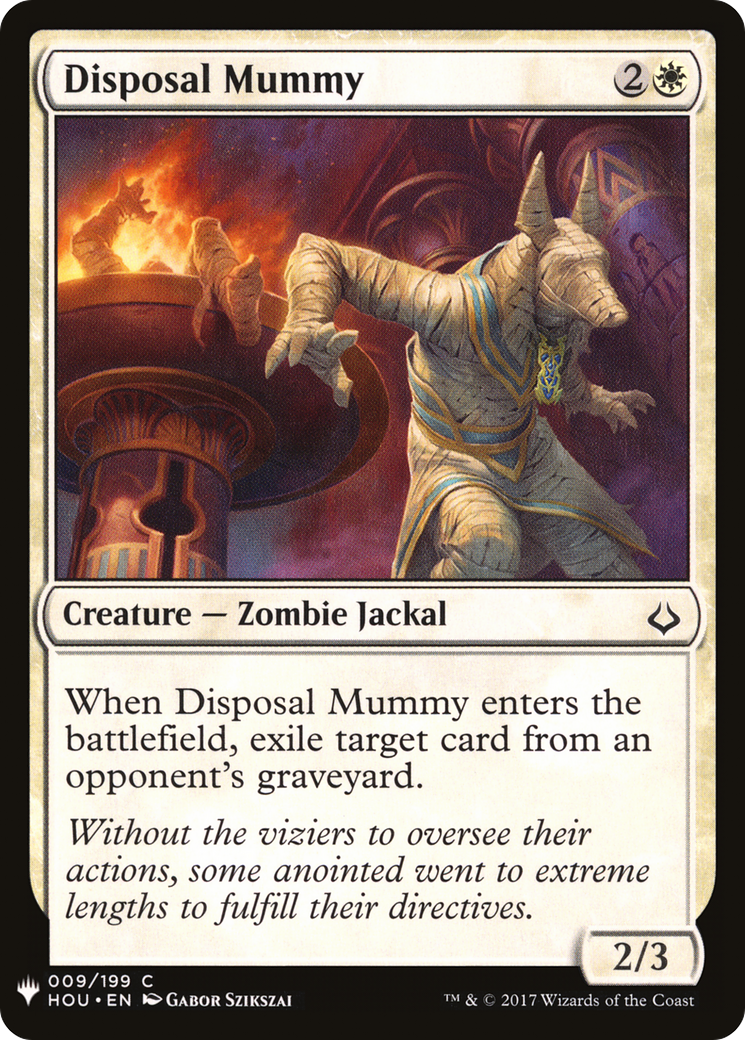 Disposal Mummy (LIST-009) - The List
