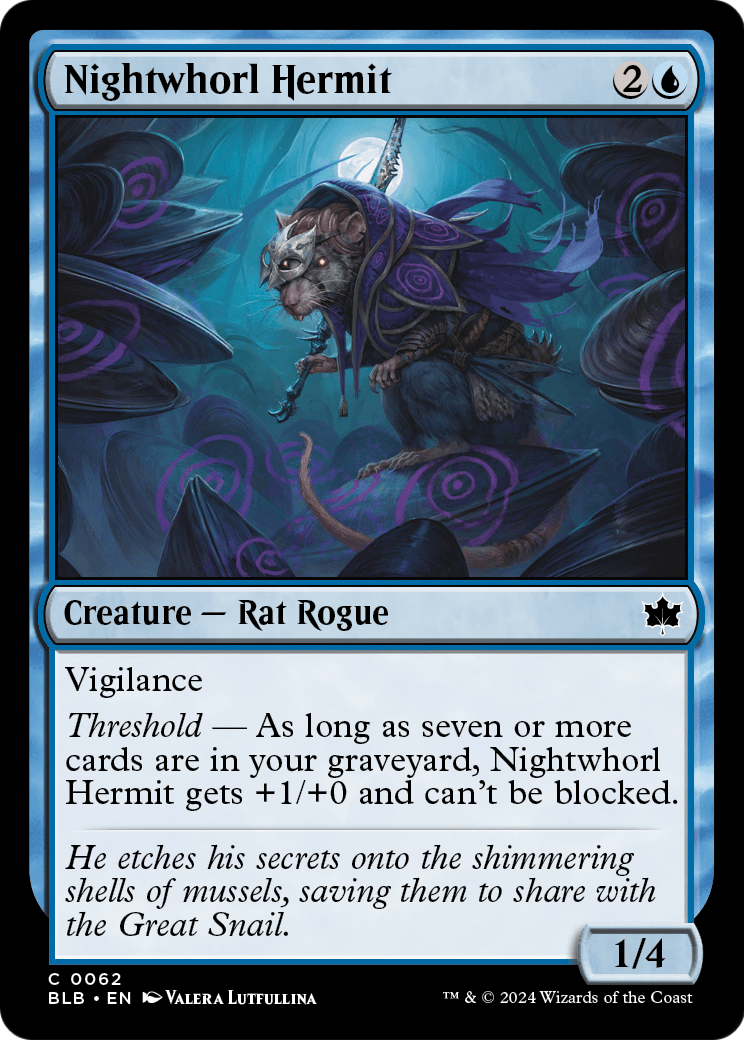 Nightwhorl Hermit (BLB-062) - Bloomburrow Foil