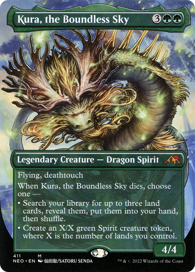 Kura, the Boundless Sky (Borderless) (NEO-411) - Kamigawa: Neon Dynasty Foil