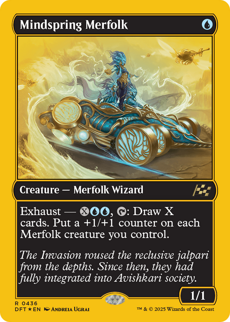 Mindspring Merfolk (First-Place Foil) (DFT-436) - Aetherdrift Foil