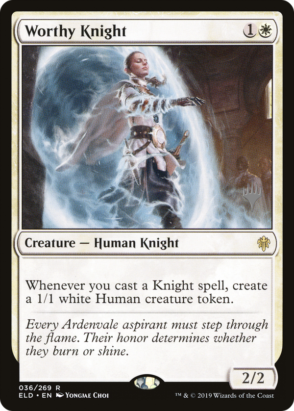 Worthy Knight (PPELD-036) - Throne of Eldraine Promos Foil