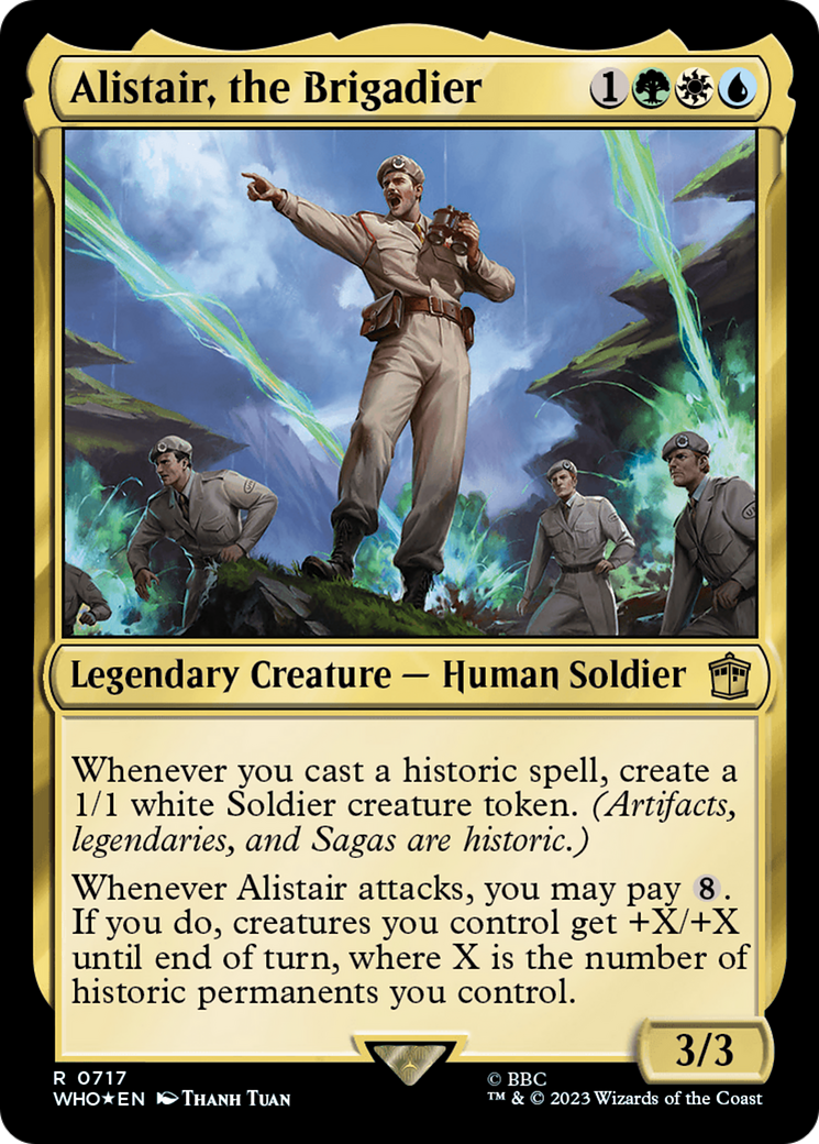 Alistair, the Brigadier (Surge Foil) (WHO-717) - Doctor Who Foil