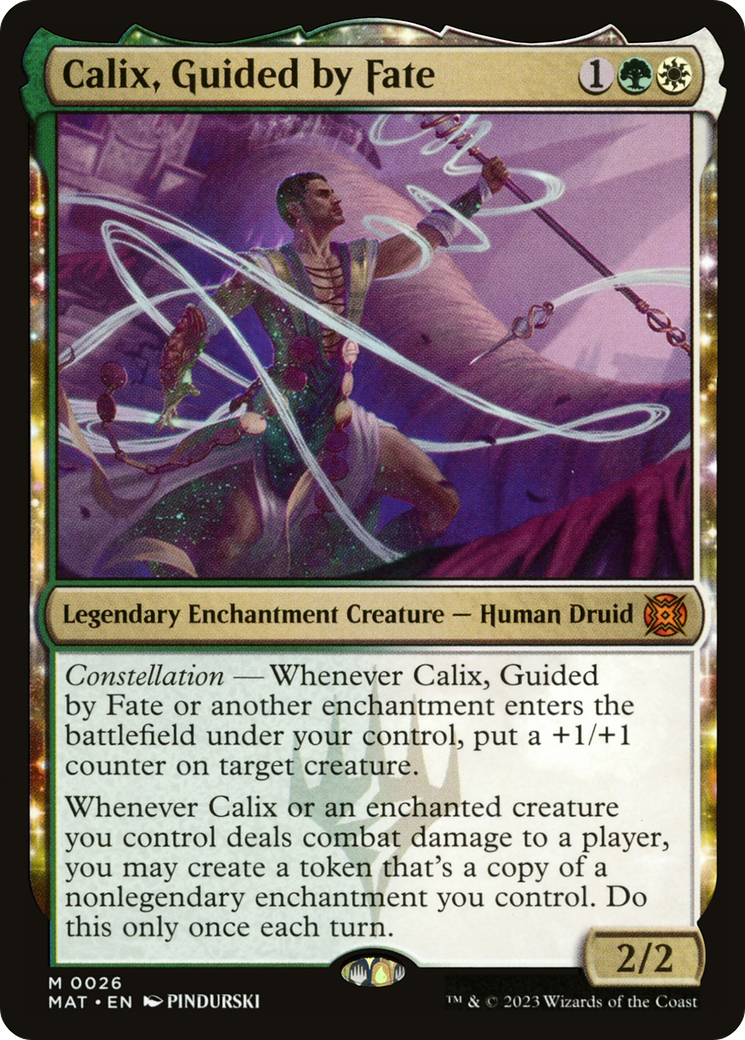 Calix, Guided by Fate (MAT-026) - March of the Machine: The Aftermath: (enchantment) Foil