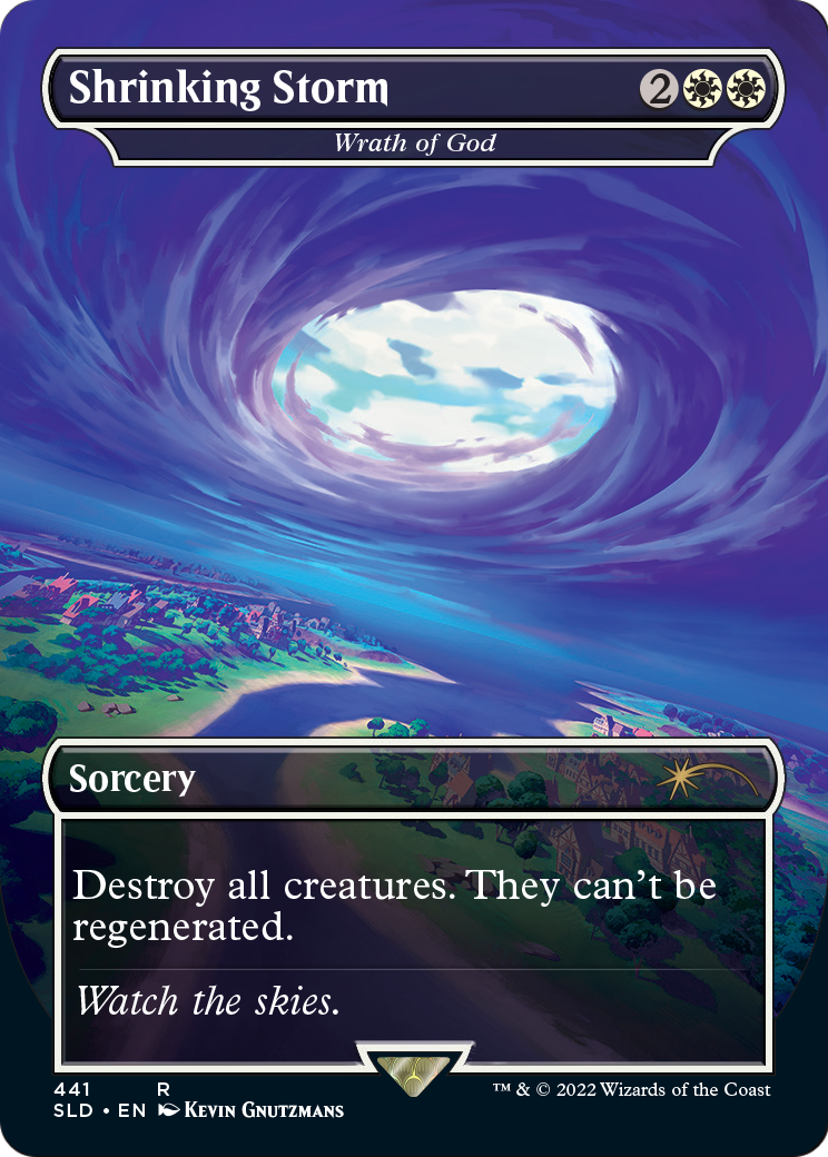 Shrinking Storm - Wrath of God (SLD-441) - Secret Lair Drop / Shrinking Storm (Borderless)