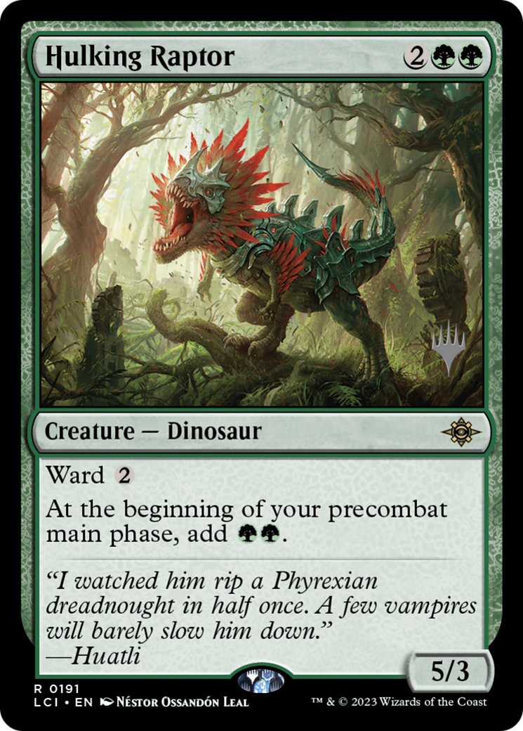 Hulking Raptor (PPLCI-191) - The Lost Caverns of Ixalan Promos Foil