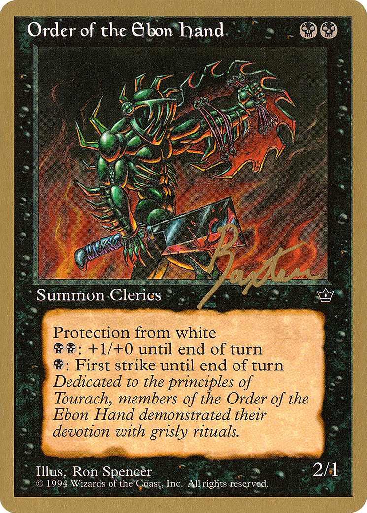 Order of the Ebon Hand (Spencer) - 1996 George Baxter (FEM) (WCD-) - Pro Tour Collector Set