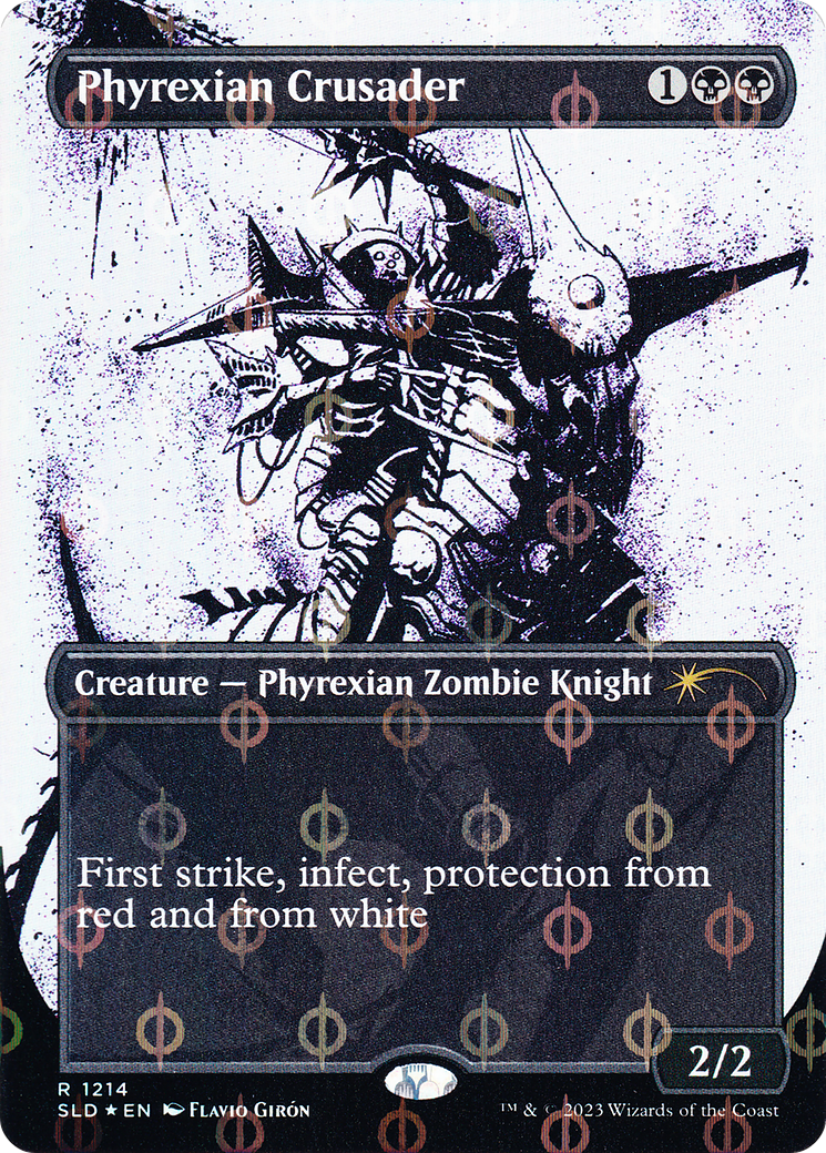 Phyrexian Crusader (Step-and-Compleat Foil) (SLD-1214) - Secret Lair Drop (Borderless) Foil