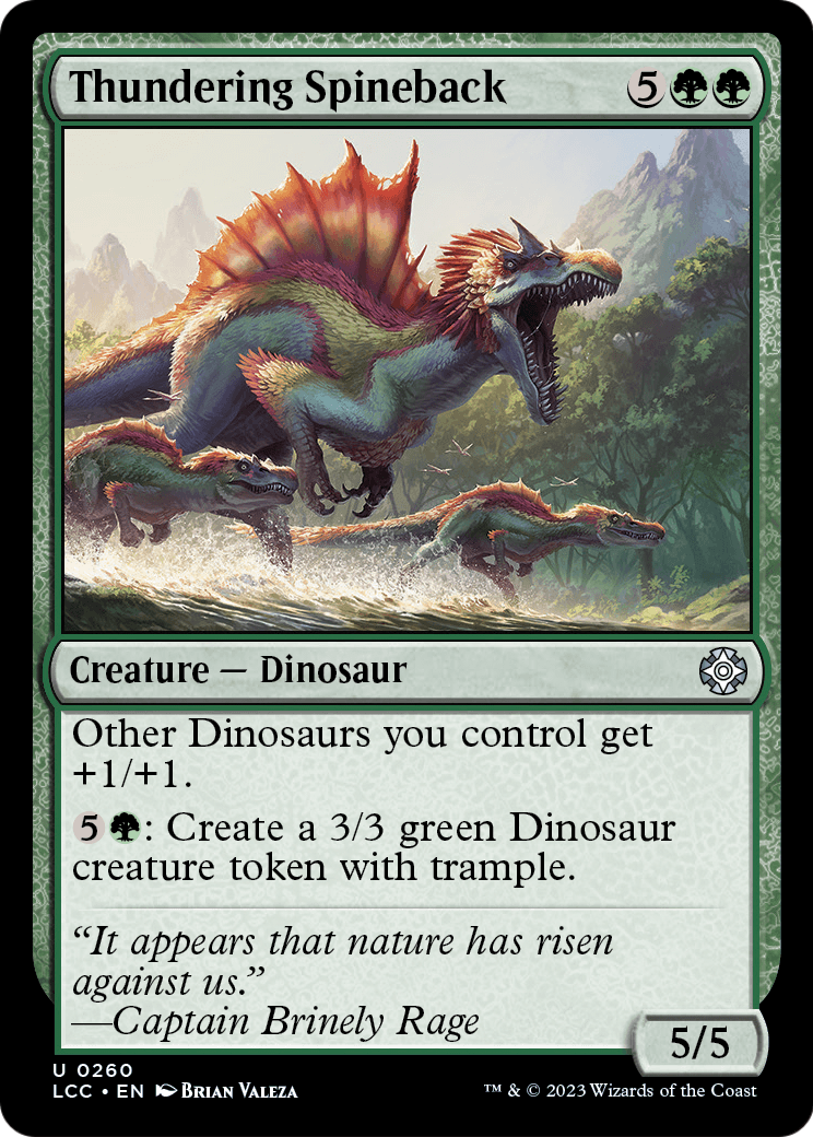 Thundering Spineback (LCC-260) - The Lost Caverns of Ixalan Commander