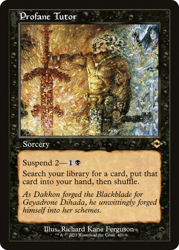 Profane Tutor (Retro Frame) (MH2-401) - Modern Horizons 2 Foil