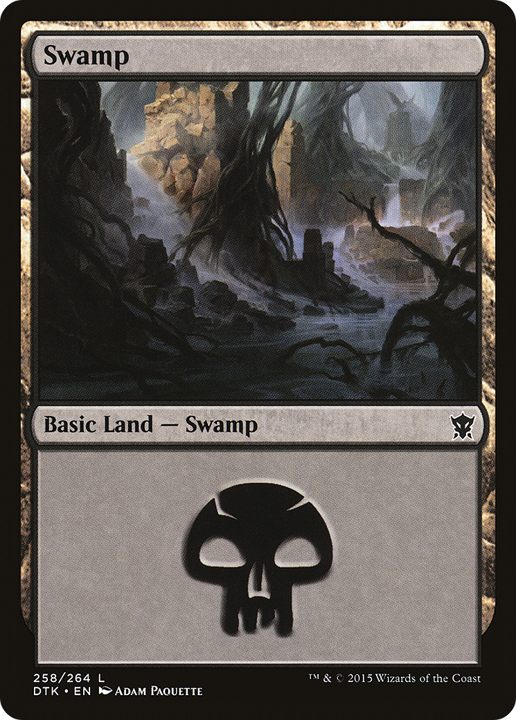 Swamp (258) (DTK-258) - Dragons of Tarkir Foil
