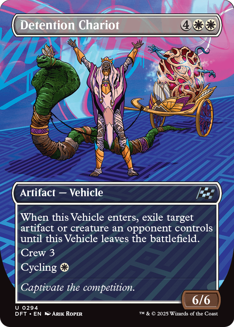 Detention Chariot (Borderless) (DFT-294) - Aetherdrift Foil