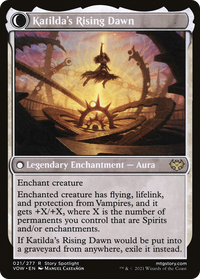 Katilda, Dawnhart Martyr (VOW-021) - Innistrad: Crimson Vow: (Double Faced Transform) Foil