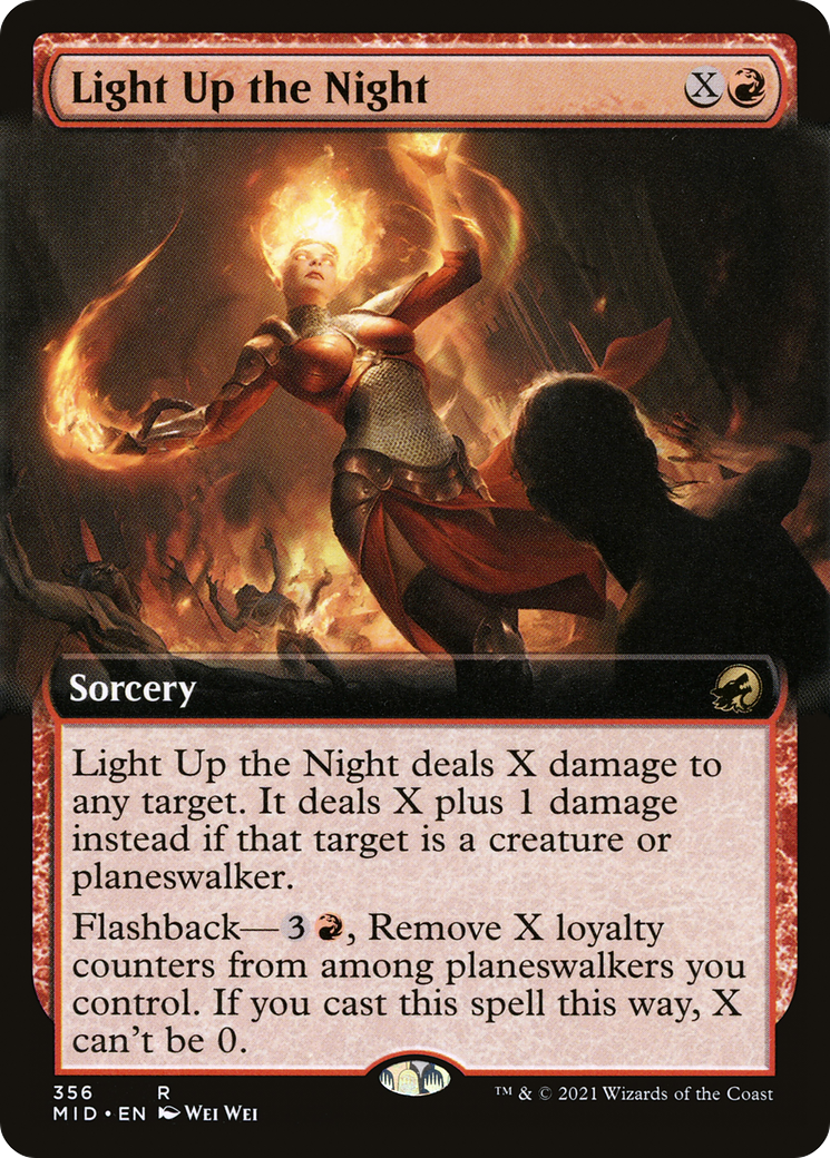 Light Up the Night (Extended Art) (MID-356) - Innistrad: Midnight Hunt: (Extended Art) Foil