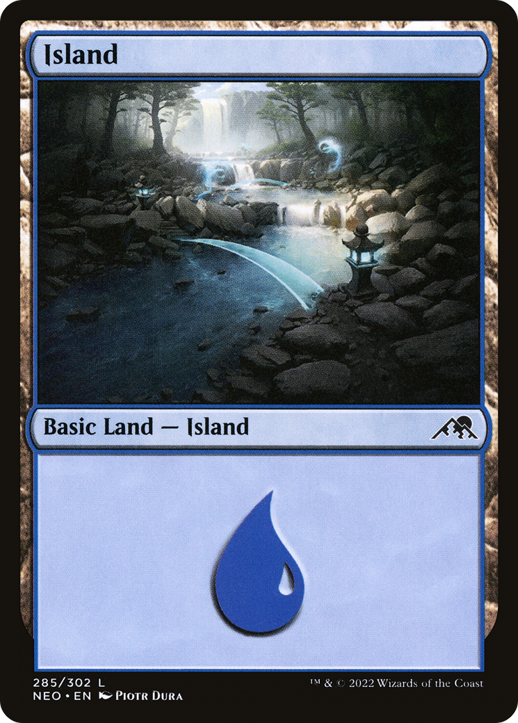 Island (285) (NEO-285) - Kamigawa: Neon Dynasty Foil