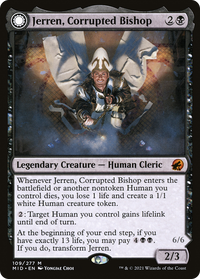 Jerren, Corrupted Bishop (MID-109) - Innistrad: Midnight Hunt: (Double Faced Transform) Foil