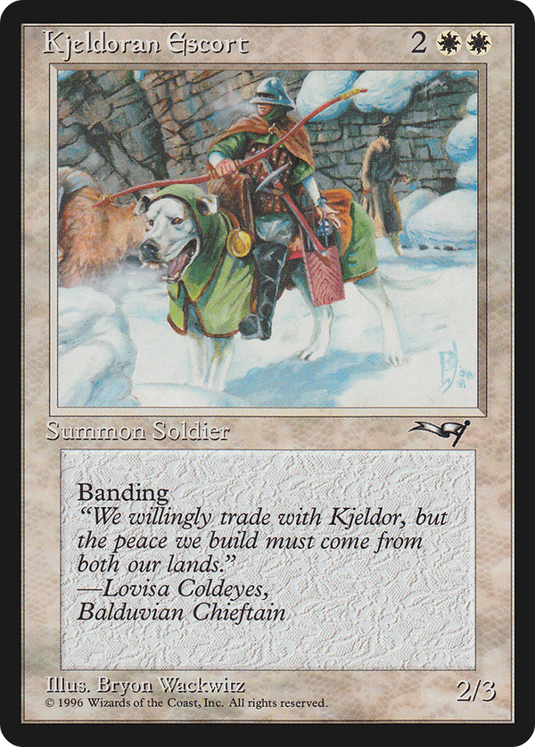 Kjeldoran Escort (Green Blanketed Dog) (ALL-134) - Alliances