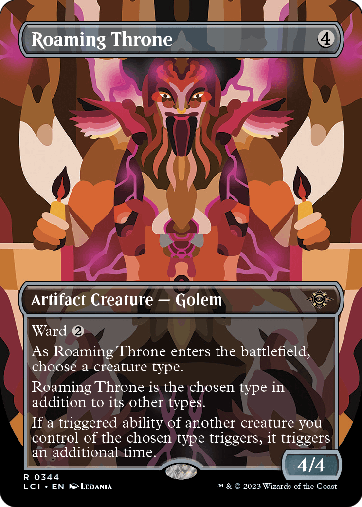 Roaming Throne (Borderless) (LCI-344) - The Lost Caverns of Ixalan Foil