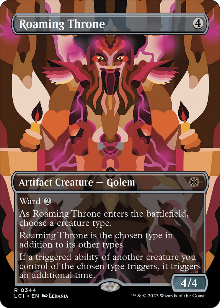 Roaming Throne (Borderless) (LCI-344) - The Lost Caverns of Ixalan Foil