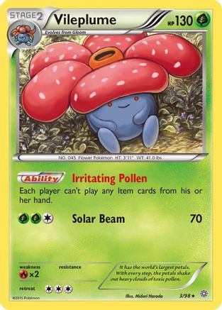 Vileplume 003 - Reverse Holofoil XY Ancient Origins - Rare