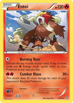 Entei (14) (14) 014 - Reverse Holofoil XY Ancient Origins - Rare