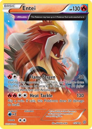 Entei (15) (15) 015 - Reverse Holofoil XY Ancient Origins - Holo Rare