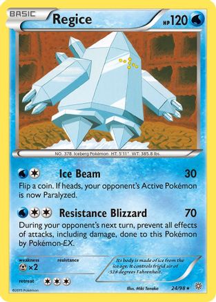 Regice 024 - Reverse Holofoil XY Ancient Origins - Rare