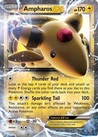 Ampharos EX 027 - Holofoil XY Ancient Origins - Ultra Rare