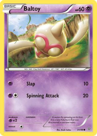 Baltoy (31) (31) 031 XY Ancient Origins - Common