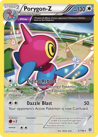 Porygon (67) 067 - Reverse Holofoil XY Ancient Origins - Holo Rare