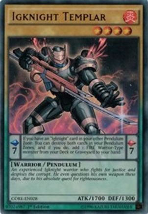 Igknight Templar (CORE-EN028) - Clash of Rebellions Unlimited