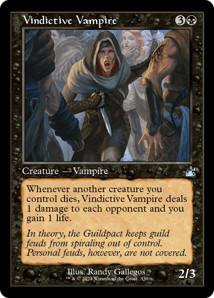 Vindictive Vampire (Retro Frame) (RVR-330) - Ravnica Remastered Foil