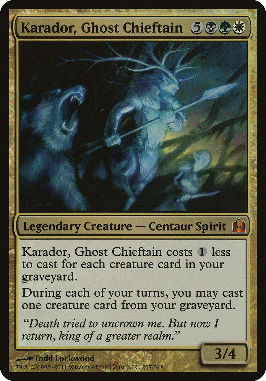 Karador, Ghost Chieftain (Commander) (OVER-) - Commander 2011 Oversized Foil