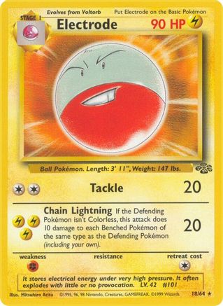 Electrode (18) (18) 018 - 1st Edition Jungle - Rare