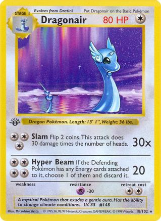Dragonair/102 - 1st Edition Base Set Shadowless - Rare