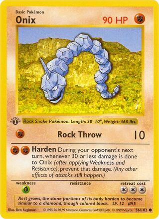 Onix 056 - 1st Edition Base Set Shadowless - Common